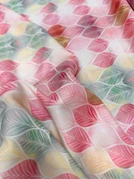stretch silk: 100%, green, pink, white, mrtx-11