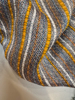 viscose: 49%, polyester: 34%, lurex: 17%, boucle: 0%, gold, silver, cream, mrtx-2, photo 3